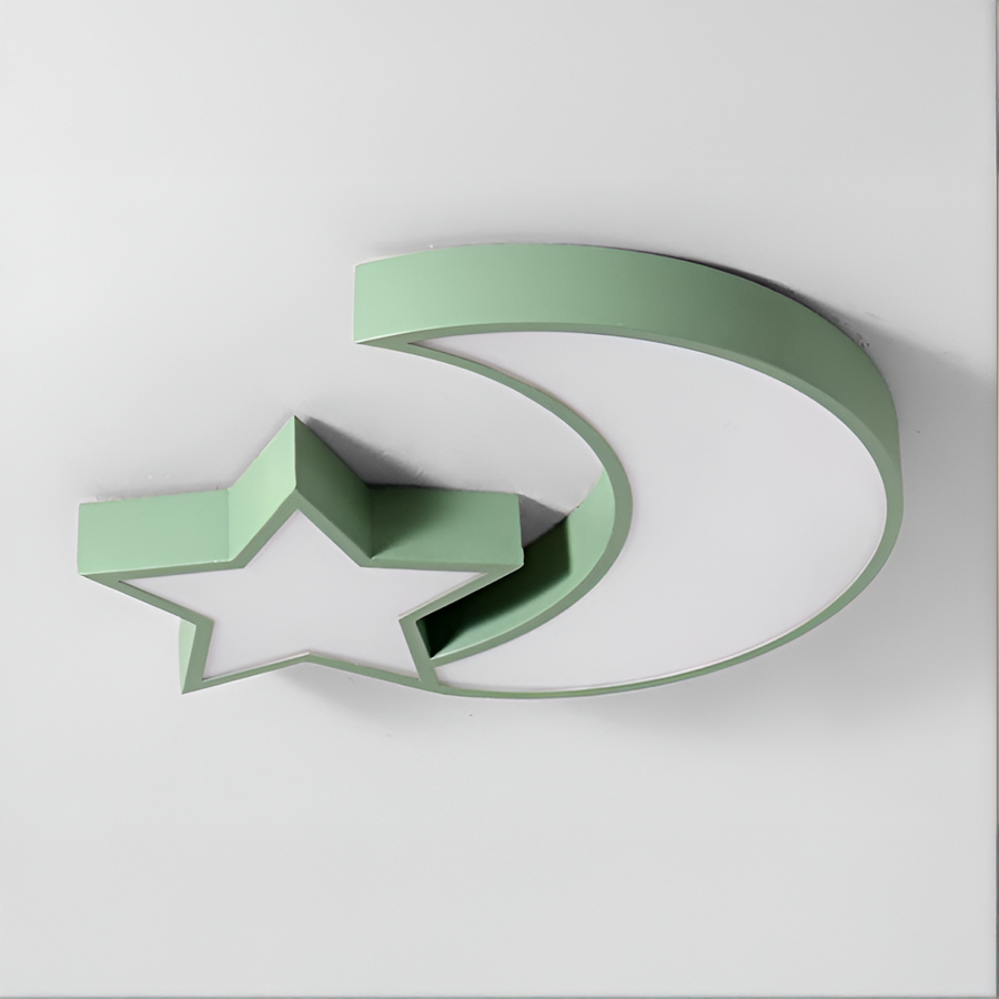 LED LED SOFIA, 34W, зелен акрил, месец и звезда, 3000K/4000K/6000K