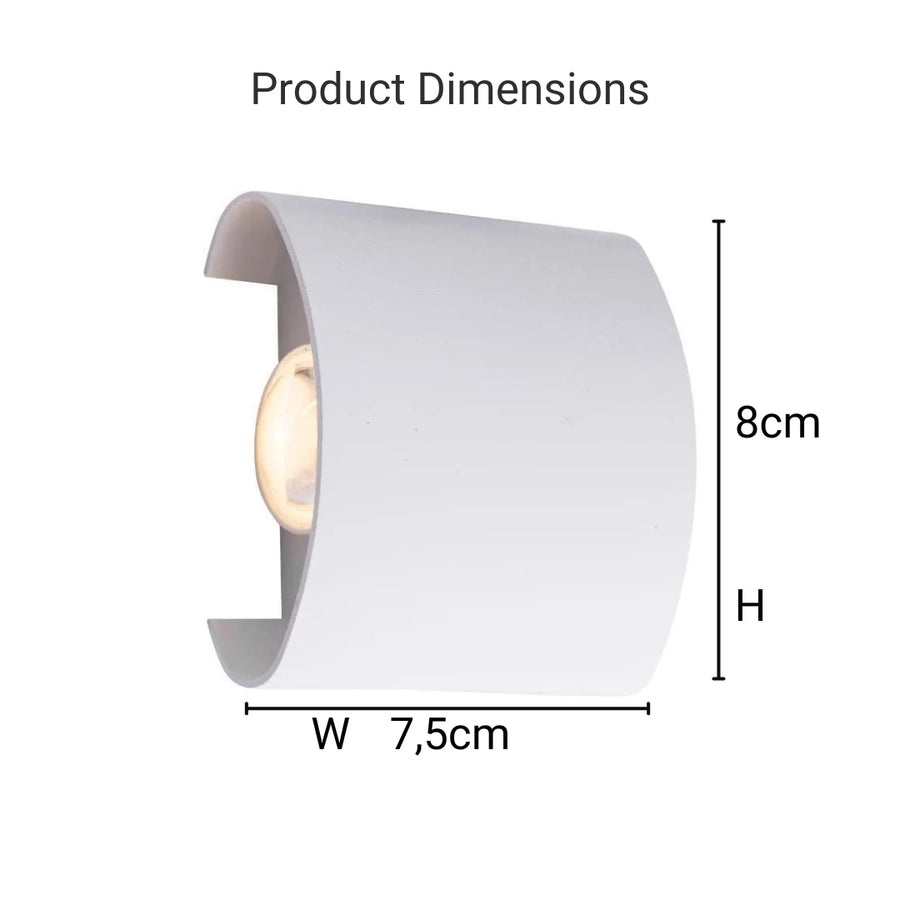 Fantasis Прилагайте външен и интериорен светодиод, 2 източника x 1W, IP65, метални, бели, 3000k