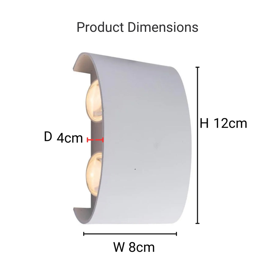 Fantasis Прилагайте външен и интериорен светодиод, 4 източника x 1W, IP65, метални, бели, 3000k