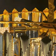Chandelier Crypton Hampton Eleganza 7x E14, диаметър 49 cm, лъскаво злато, регулируема височина
