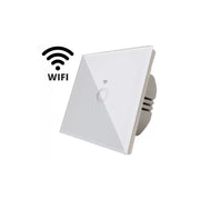 Прост сензорен превключвател Wi-Fi Закрепено бяло стъкло