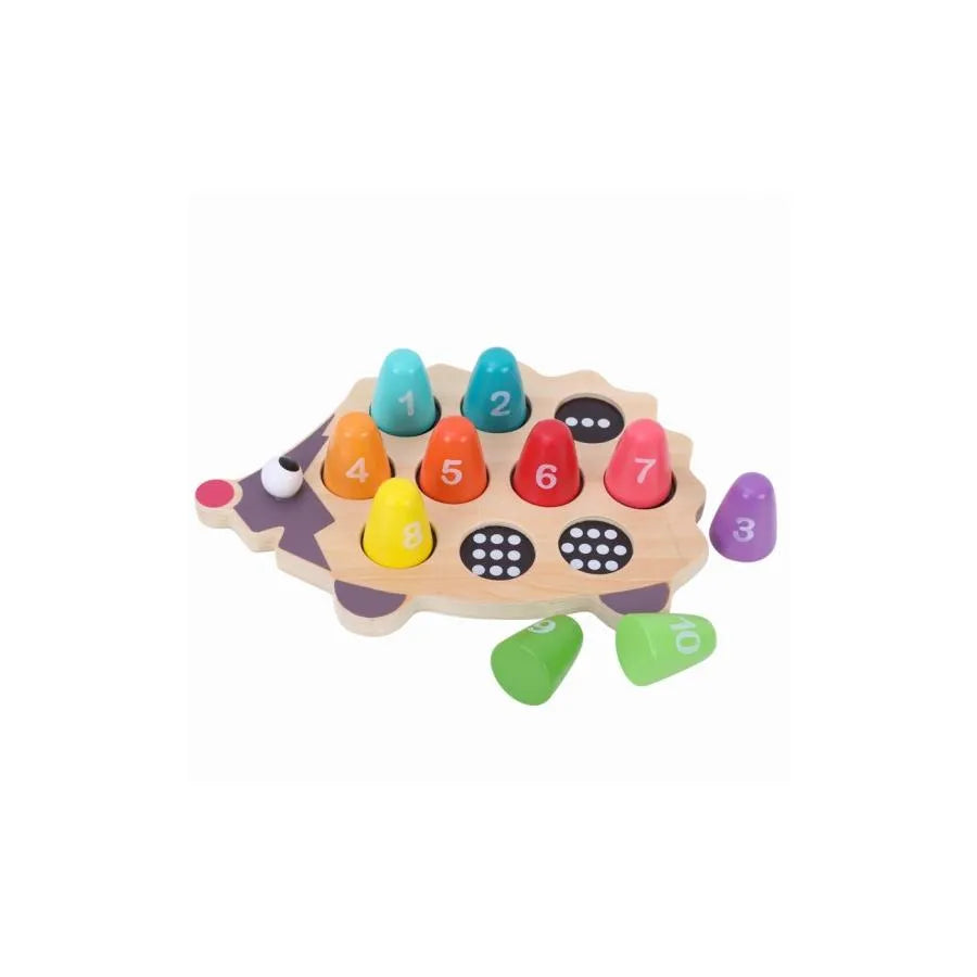 Играйте таралеж с асоциация с цифри