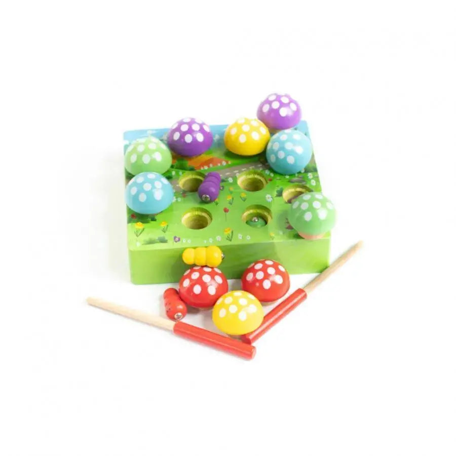 Дървена игра с топки, многоцветна, дърво