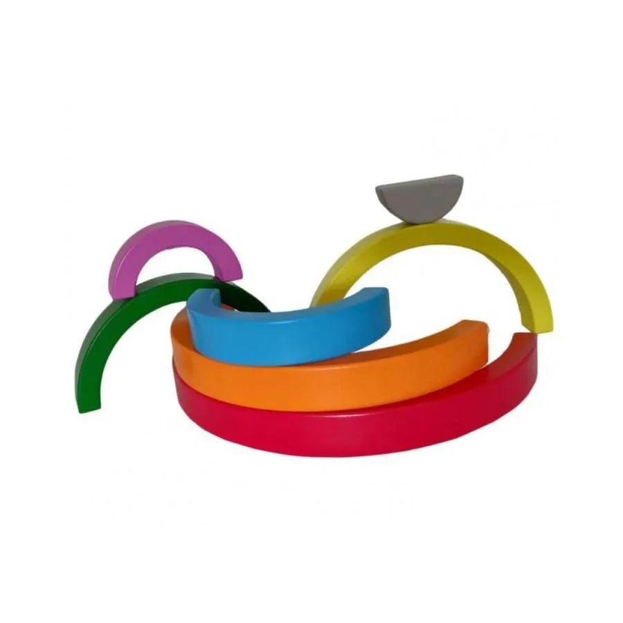 Игра тип дъга, многоцветна, 7 броя, дърво