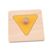 Игра за многоцветни панели с геометрични форми, 6 парчета, дърво