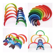 Пъзел пъзел Игра The Bright Rainbow, 6 парчета, многоцветни, дърво