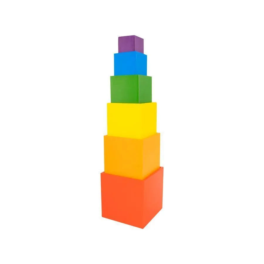 Игра тип пъзел Square Rainbow, многоцветна, 6 парчета, дърво