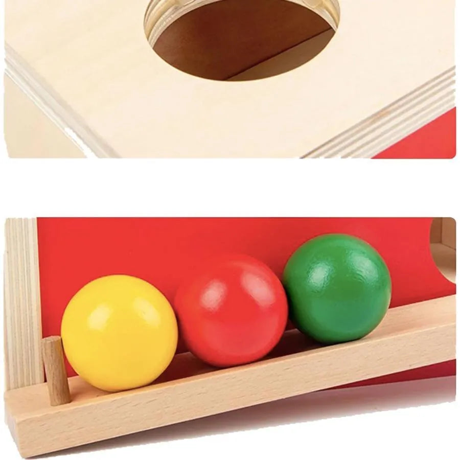 Тип на играта на маршрута на многоцветни сфери, 4 парчета, дърво