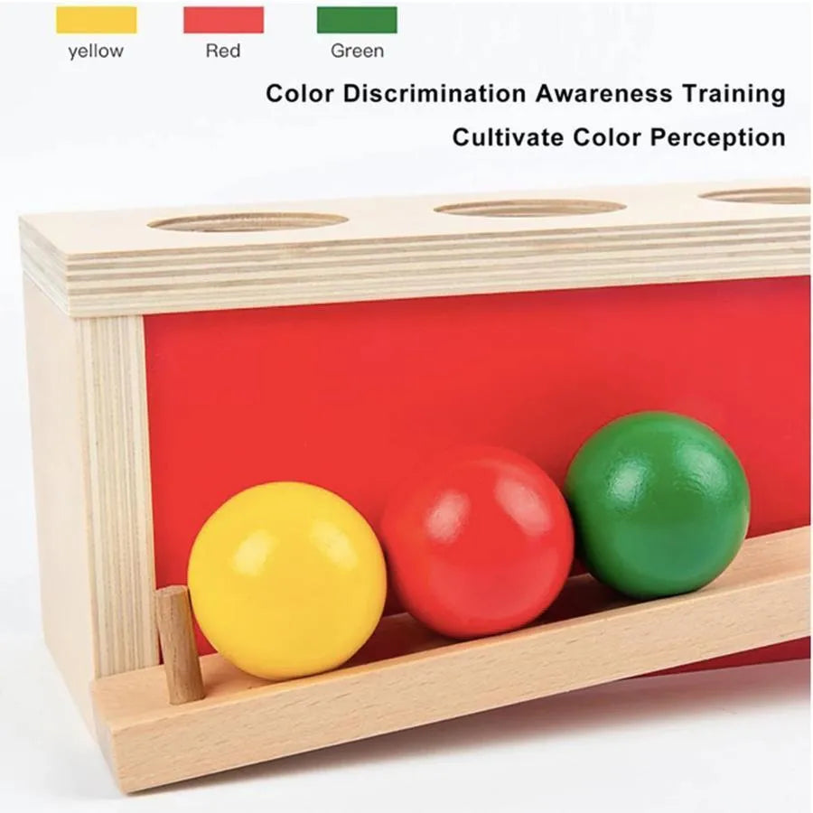 Тип на играта на маршрута на многоцветни сфери, 4 парчета, дърво