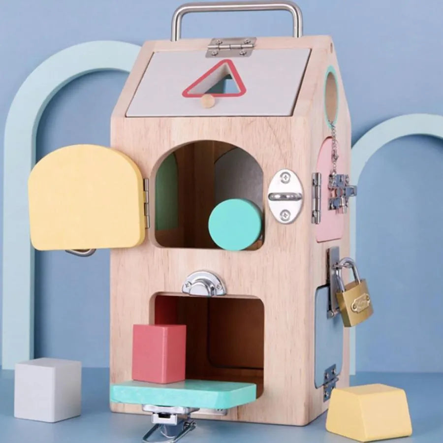 Образователна играчка Montessori Mysteries Misk, 6 парчета, дърво