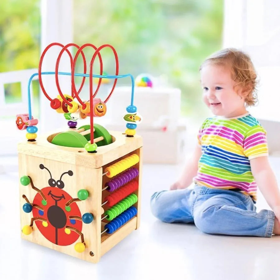 Образователна играчка Монтесори Многофункционална, 2 броя, дърво