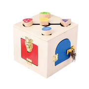 Montissori Multivori Multifultial Educative Typer Type Magic Lock Cube, 6 парчета, многоцветни и метални