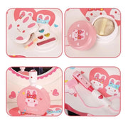 Играчка за грим и красота на зайца, 16 парчета, розово, дърво