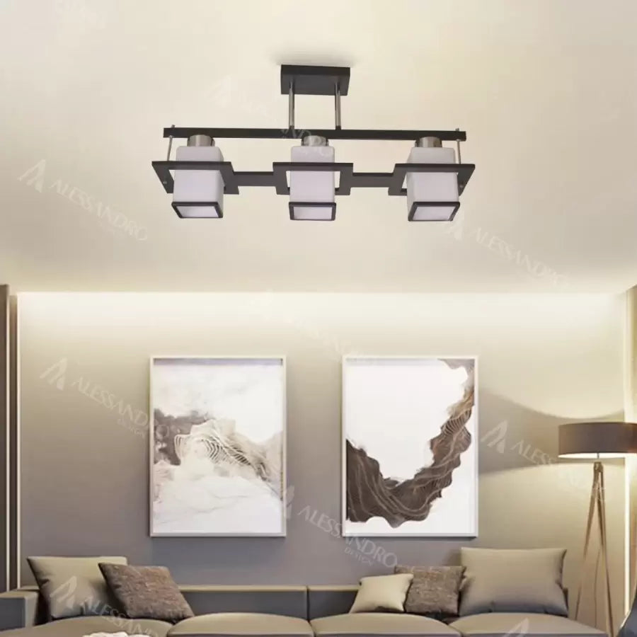 Класически похотлив арамис с дантела за кожата 3x e27 черно бяло