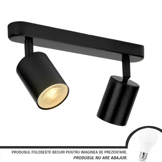 Полилей Joom с линеен проектор 2XGU10 Черен LED полилей Заглавие по подразбиране Alessandro Design