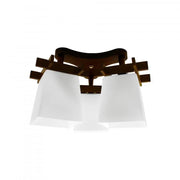 Джейд похот, 3*E27, бял с кафяво, метал и стъкло