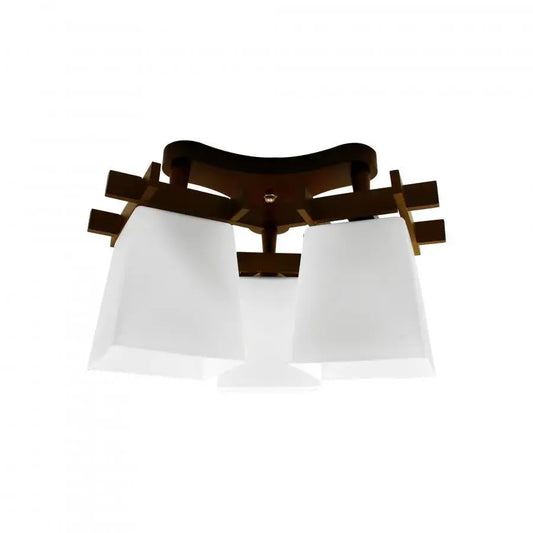 Джейд похот, 3*E27, бял с кафяво, метал и стъкло