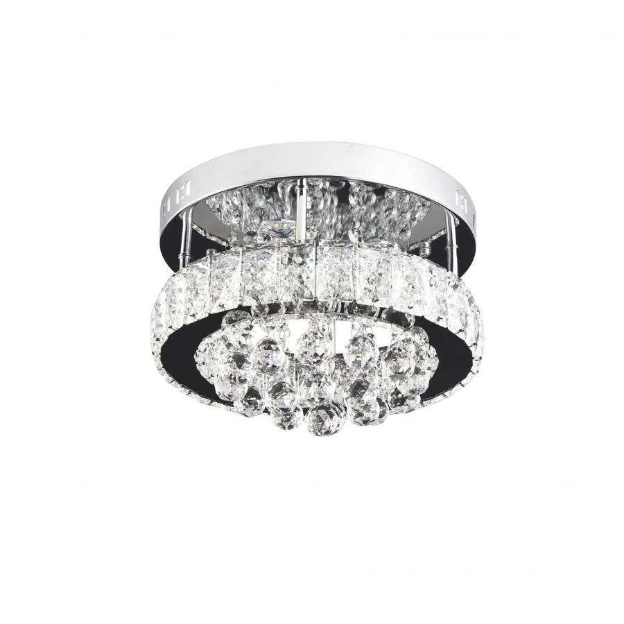 LED Abel Lust, 24W, студена/гореща/неутрална светлина, хром и кристал
