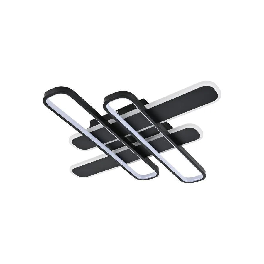 LED полилей със 120W синьо дистанционно управление, 4 елемента, студена/гореща/неутрална светлина, нестабилна, черна