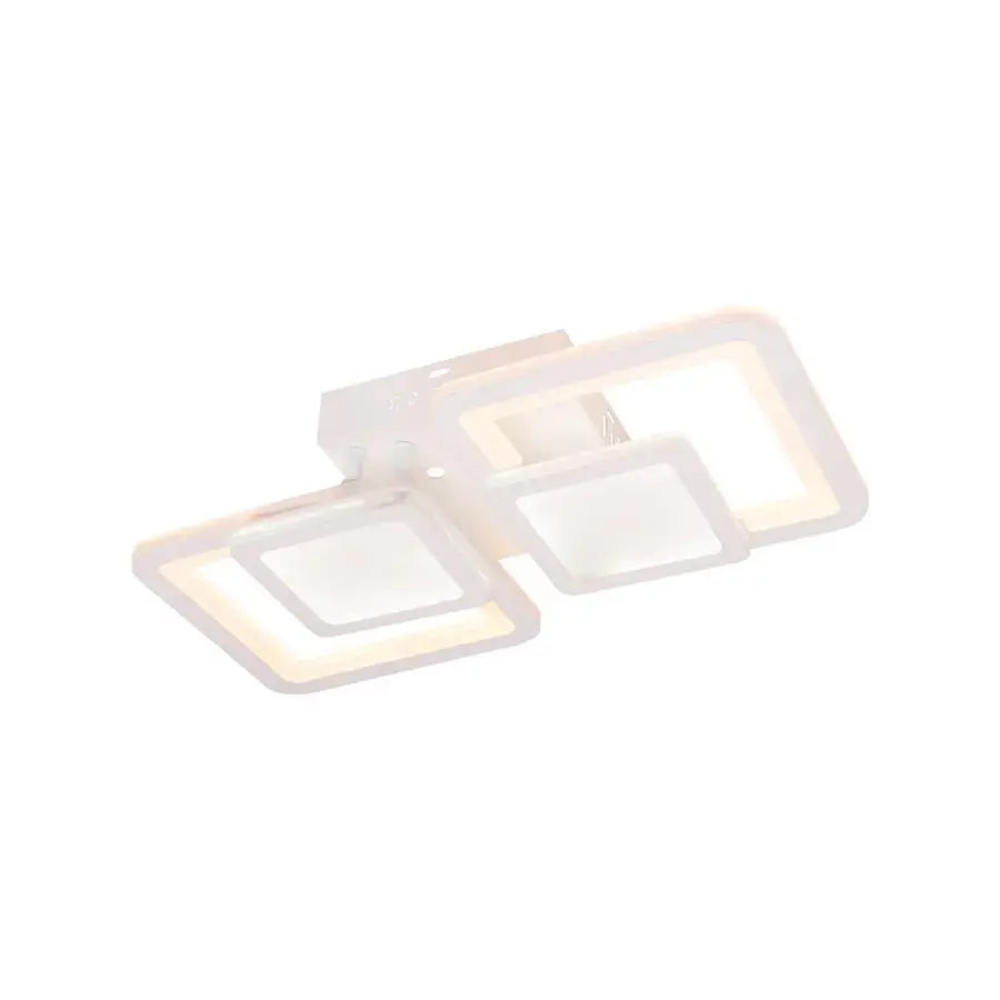 LED полилей с 44W балансира дистанционно управление, 2 квадрата, студена/гореща/неутрална светлина, нестабилна, бяла