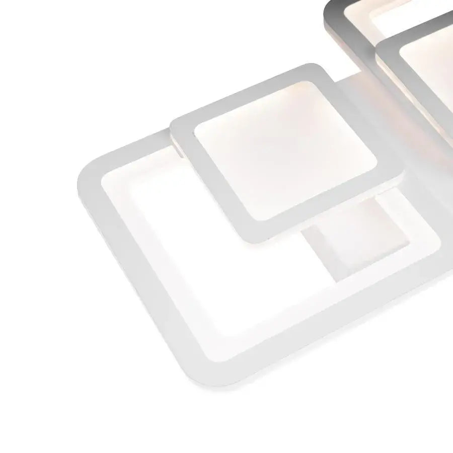 LED полилей с 44W балансира дистанционно управление, 2 квадрата, студена/гореща/неутрална светлина, нестабилна, бяла