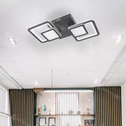 LED полилей с 44W балансира дистанционно управление, 2 квадрата, студена/гореща/неутрална светлина, нестабилна, черна