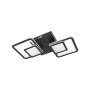 LED полилей с 44W балансира дистанционно управление, 2 квадрата, студена/гореща/неутрална светлина, нестабилна, черна