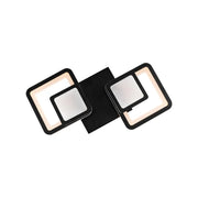 LED полилей с 44W балансира дистанционно управление, 2 квадрата, студена/гореща/неутрална светлина, нестабилна, черна