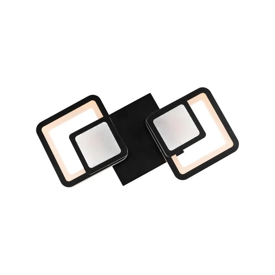 LED полилей с 44W балансира дистанционно управление, 2 квадрата, студена/гореща/неутрална светлина, нестабилна, черна