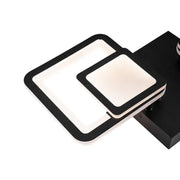 LED полилей с 44W балансира дистанционно управление, 2 квадрата, студена/гореща/неутрална светлина, нестабилна, черна