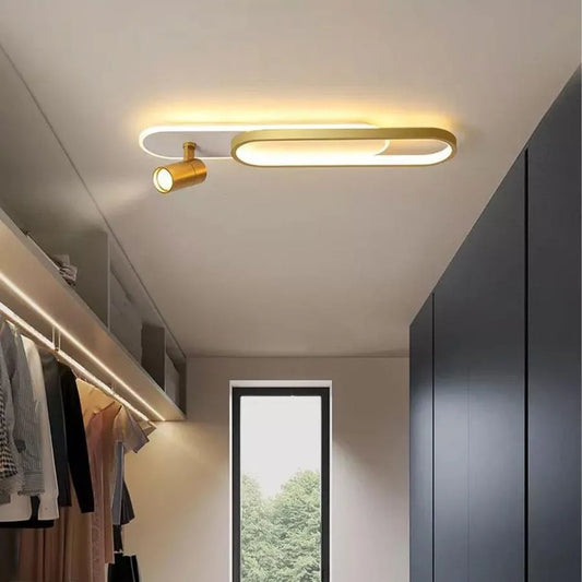 Camilla LED HANDELIER, 24W, акрил и метал, бял и златист