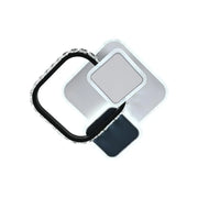 LED полилей с кристал Gella 48W, квадрат, студена/гореща/неутрална светлина, черно и бяло