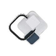 LED полилей с кристал Gella 48W, квадрат, студена/гореща/неутрална светлина, черно и бяло