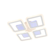 LED полилей с дистанционно управление Chai 104W, 4 квадрата, студена/гореща/неутрална светлина, нестабилна, бяла
