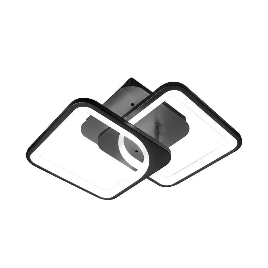 LED полилей със Zoe 39W дистанционно управление, 2 квадрата, студена/гореща/неутрална светлина, нестабилна, черна