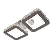 LED полилей с дистанционно управление и Quadris 24W кристал, 2 квадрата, студена/гореща/неутрална светлина, нестабилна, бяла