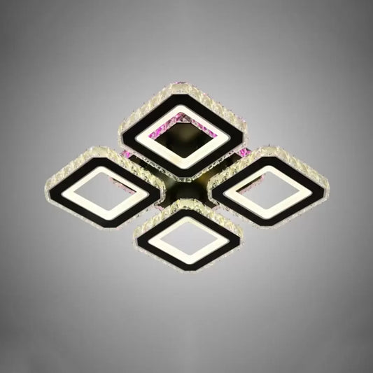 LED полилей с дистанционно управление и Crystal Blakely RGB 74W, 4 квадрат