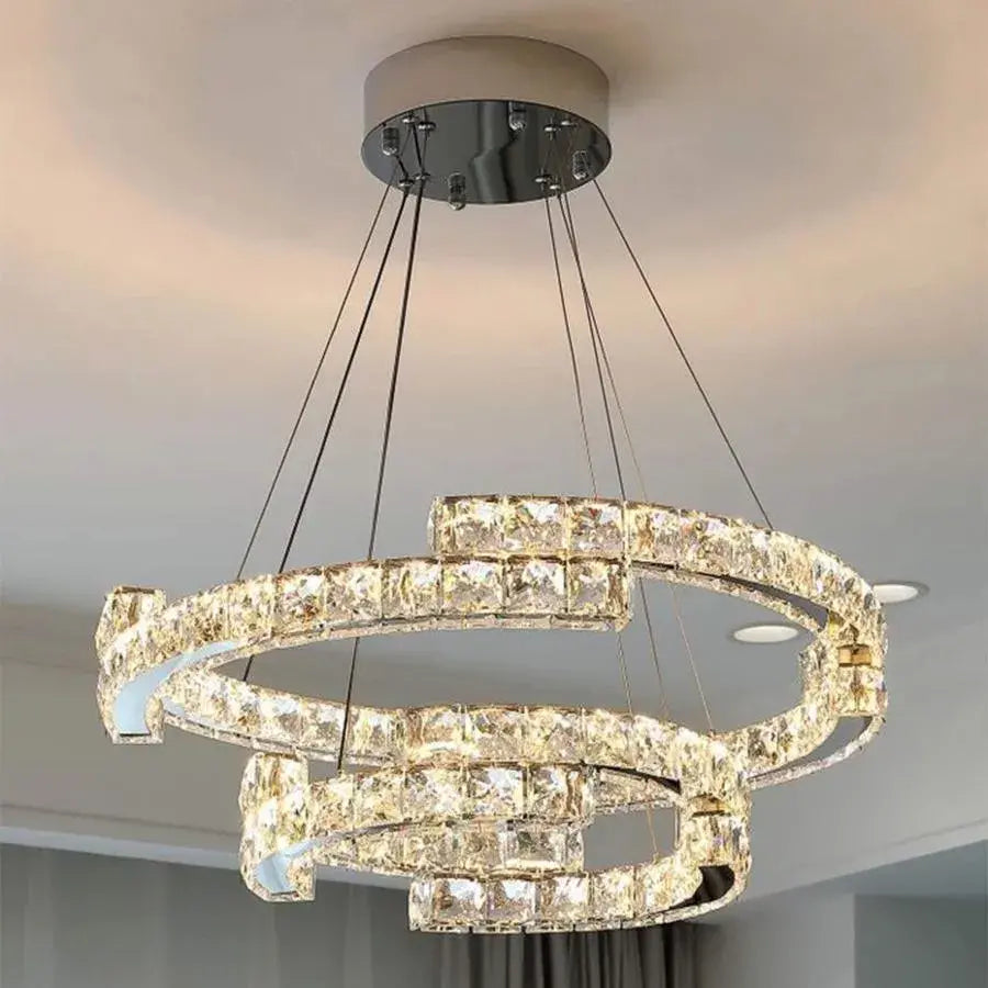 LULUS LED кристал с дистанционно управление със сребърен Latifah 118W