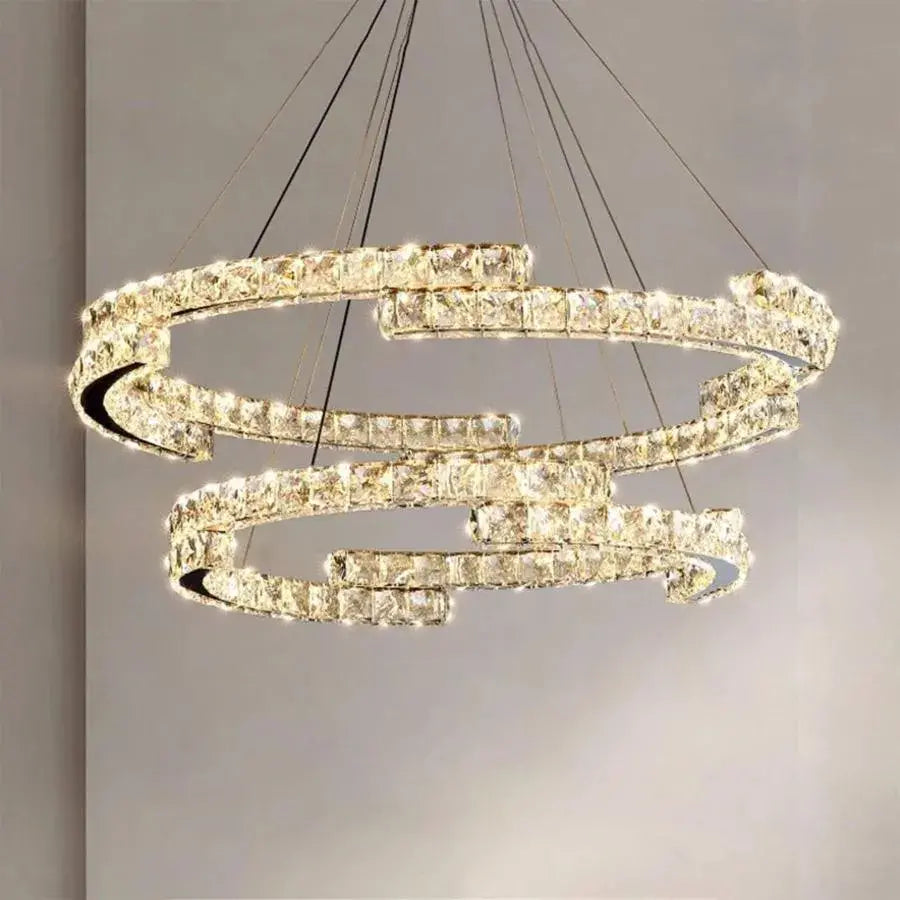LULUS LED кристал с дистанционно управление със сребърен Latifah 118W