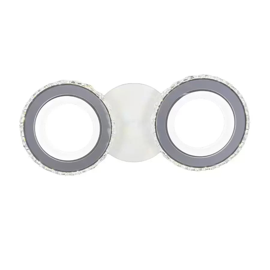 LED полилей с дистанционно управление и Crystal Nova Rotonda 29W, 2 кръга, студ/гореща/неутрална светлина, бяло