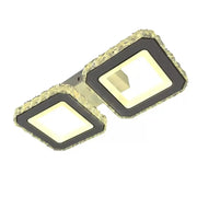 LED полилей с дистанционно управление и Quadris 24W кристал, 2 квадрата, студена/гореща/неутрална светлина, нестабилна, бяла