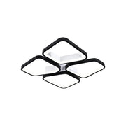 LED полилей с дистанционно управление на Daiki, 79W, 4 квадрата, студена/гореща/неутрална светлина, недобросъвестно, черно