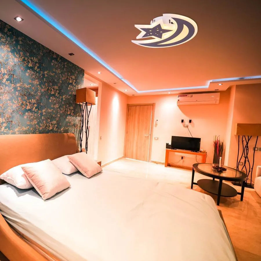 LED LED ELLY 36W, луна и звезда, студена/гореща/неутрална светлина, кафяво