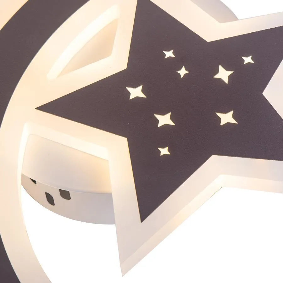 LED LED ELLY 36W, луна и звезда, студена/гореща/неутрална светлина, кафяво