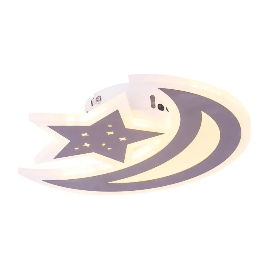 LED LED ELLY 36W, луна и звезда, студена/гореща/неутрална светлина, кафяво