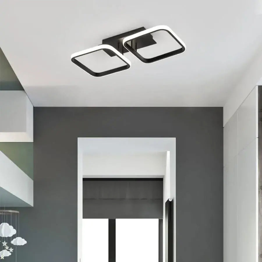 LED LED VERTEX 11W, 2 квадрата, линейни, студени/горещи/неутрални светлини, черно