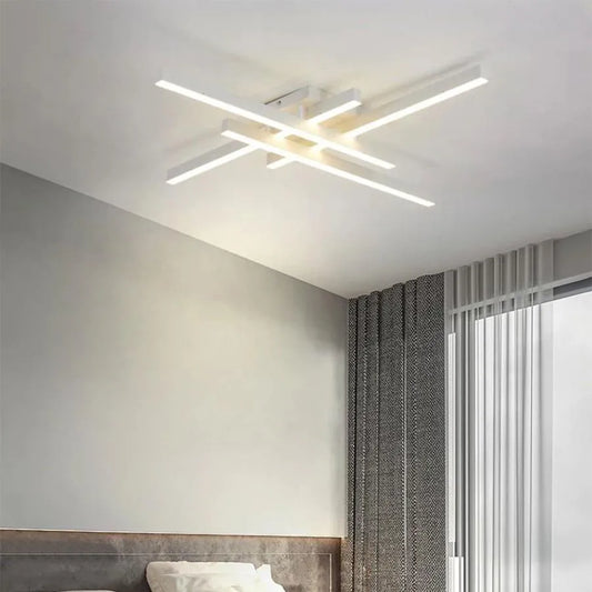 LED полилей с 80W Mora Remote Control, 4 елемента, линейна, студена/гореща/неутрална светлина, нестабилна, бяла