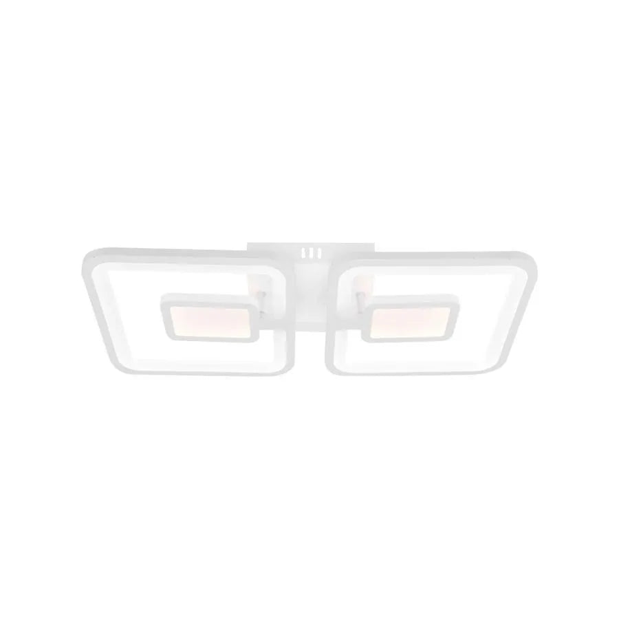LED полилей с дистанционно управление Felix 57W, 2 квадрата, студена/гореща/неутрална светлина, нестабилна, бяла
