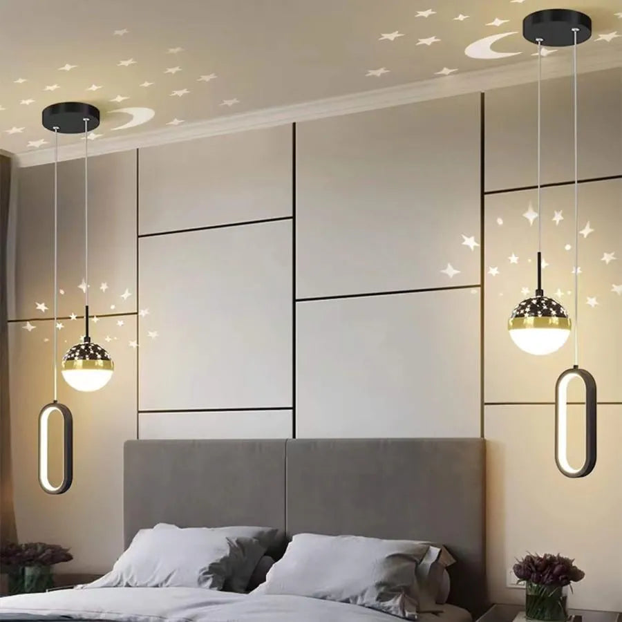 LED LED окачен Gilona 42W, студена/гореща/неутрална светлина, черна
