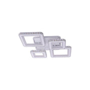 LED полилей с дистанционно управление и Quadris RGB Crystal, 78W, 4 квадрата, студена/гореща/неутрална светлина, бяло, бяло